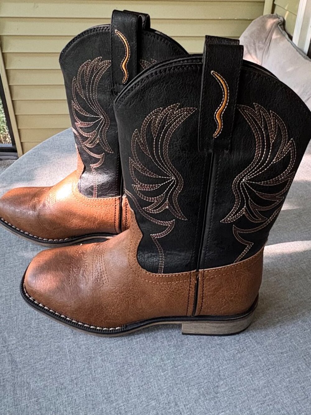 Rollda Kids Western Cowboy Boots Size 6 Black/Brown